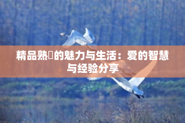 精品熟婦的魅力与生活：爱的智慧与经验分享