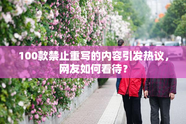 100款禁止重写的内容引发热议，网友如何看待？