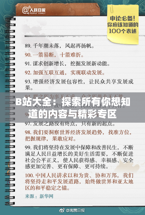 B站大全：探索所有你想知道的内容与精彩专区