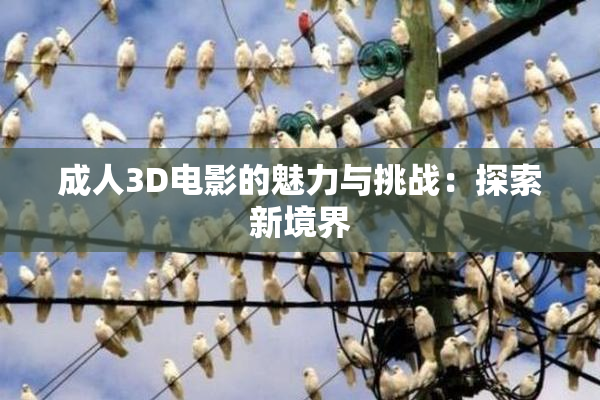 成人3D电影的魅力与挑战：探索新境界