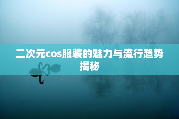 二次元cos服装的魅力与流行趋势揭秘