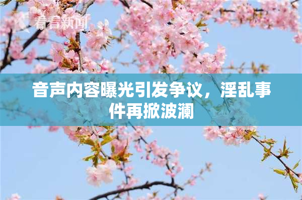 音声内容曝光引发争议，淫乱事件再掀波澜