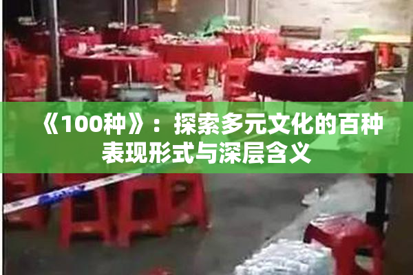 《100种》：探索多元文化的百种表现形式与深层含义