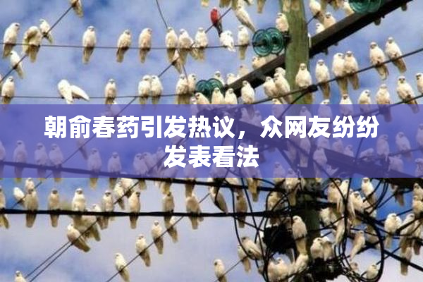 朝俞春药引发热议，众网友纷纷发表看法