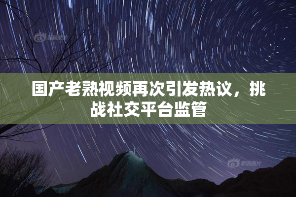 国产老熟视频再次引发热议，挑战社交平台监管