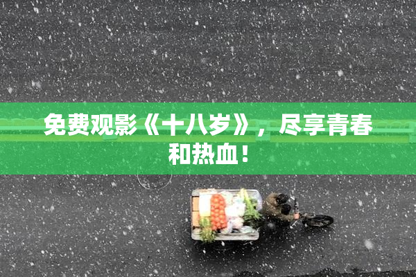 免费观影《十八岁》，尽享青春和热血！