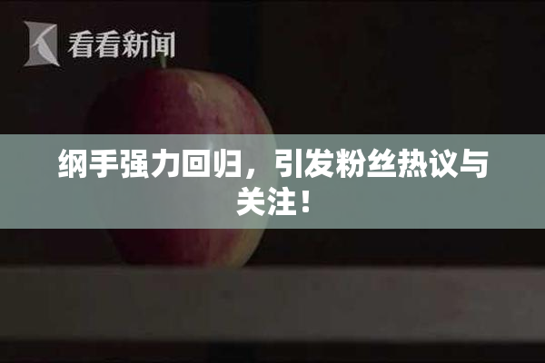 纲手强力回归，引发粉丝热议与关注！
