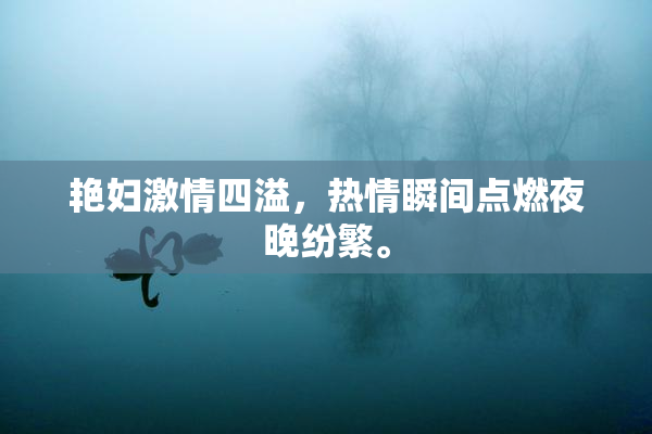 艳妇激情四溢，热情瞬间点燃夜晚纷繁。