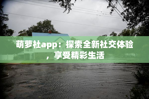 萌萝社app：探索全新社交体验，享受精彩生活