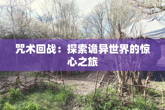 咒术回战：探索诡异世界的惊心之旅