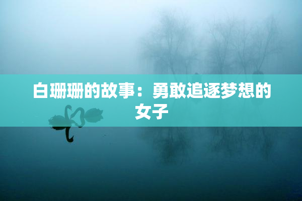 白珊珊的故事：勇敢追逐梦想的女子