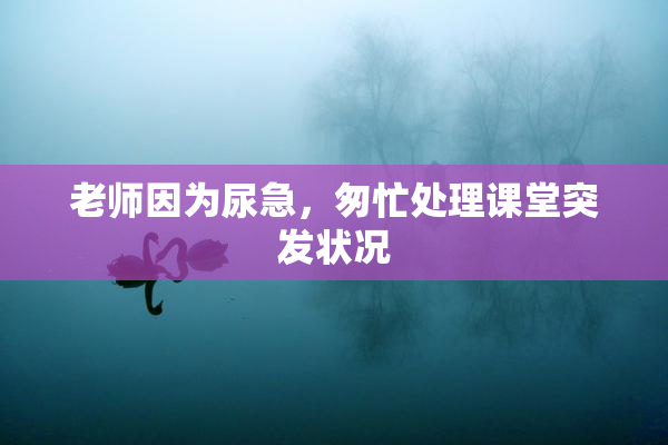 老师因为尿急，匆忙处理课堂突发状况