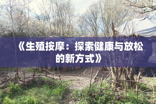 《生殖按摩：探索健康与放松的新方式》