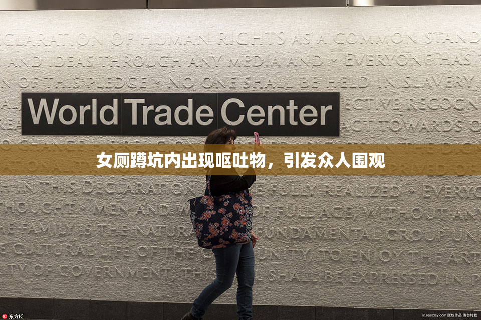 女厕蹲坑内出现呕吐物，引发众人围观