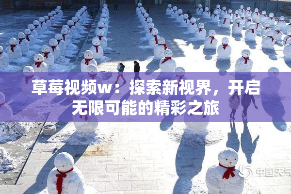 草莓视频w：探索新视界，开启无限可能的精彩之旅
