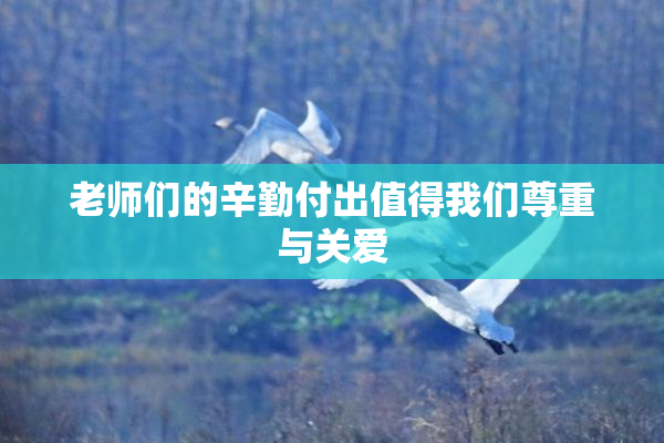 老师们的辛勤付出值得我们尊重与关爱