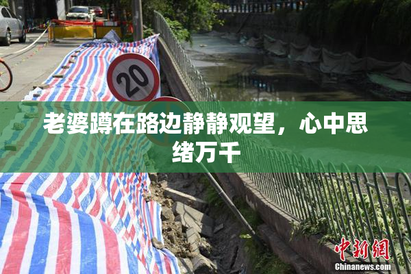 老婆蹲在路边静静观望，心中思绪万千