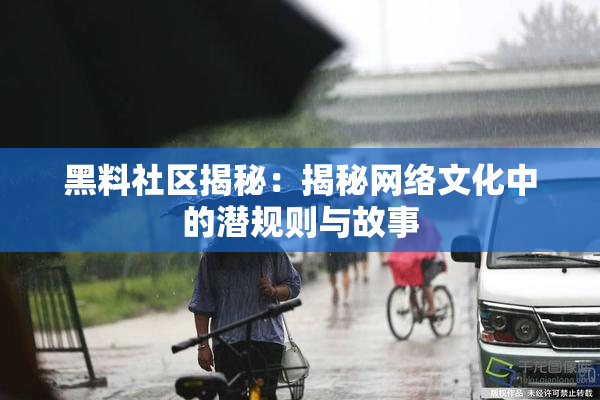 黑料社区揭秘：揭秘网络文化中的潜规则与故事