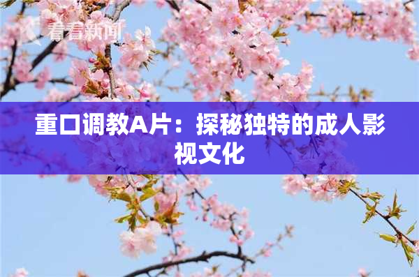 重口调教A片：探秘独特的成人影视文化