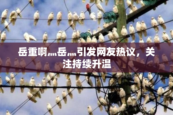 岳重啊灬岳灬引发网友热议，关注持续升温