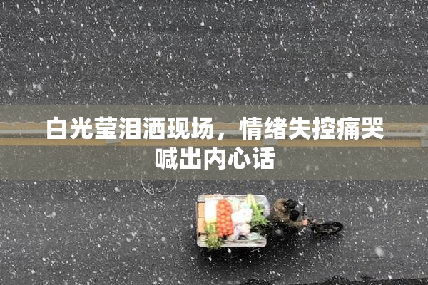 白光莹泪洒现场，情绪失控痛哭喊出内心话