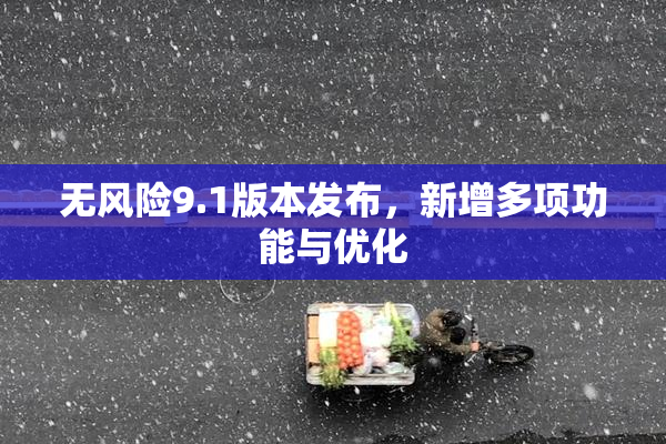 无风险9.1版本发布，新增多项功能与优化