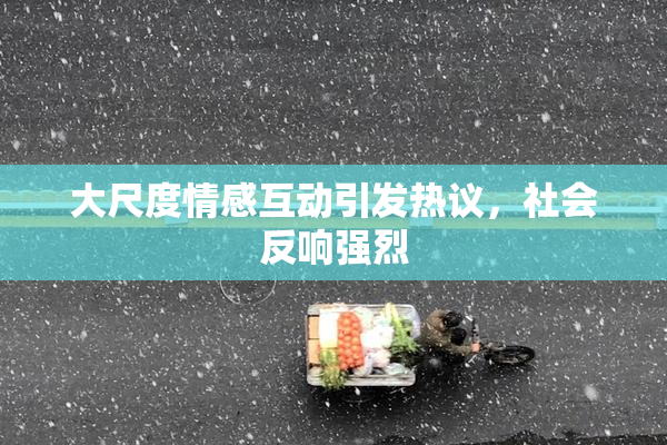 大尺度情感互动引发热议，社会反响强烈