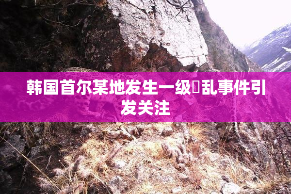韩国首尔某地发生一级婬乱事件引发关注