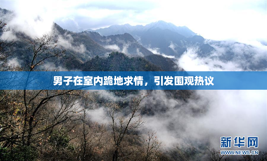 男子在室内跪地求情，引发围观热议