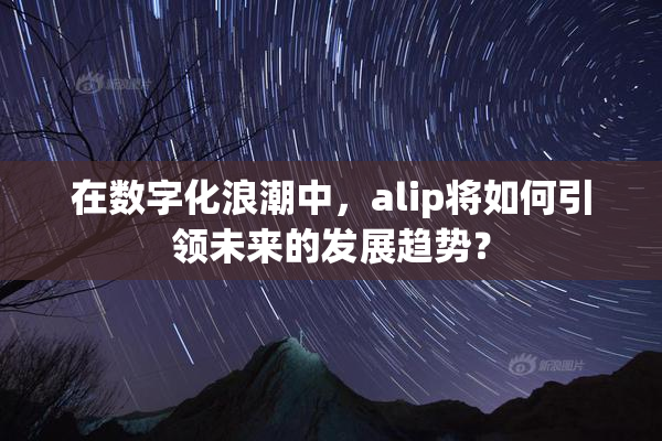 在数字化浪潮中，alip将如何引领未来的发展趋势？