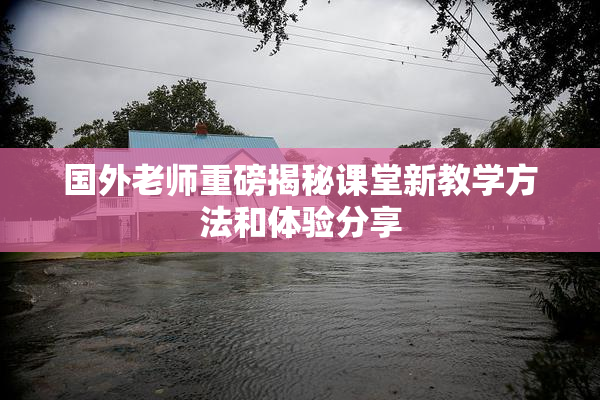 国外老师重磅揭秘课堂新教学方法和体验分享