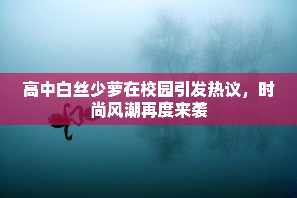 高中白丝少萝在校园引发热议，时尚风潮再度来袭
