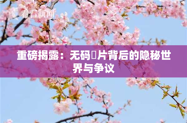 重磅揭露：无码婬片背后的隐秘世界与争议