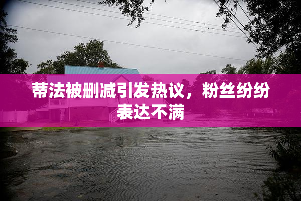 蒂法被删减引发热议，粉丝纷纷表达不满