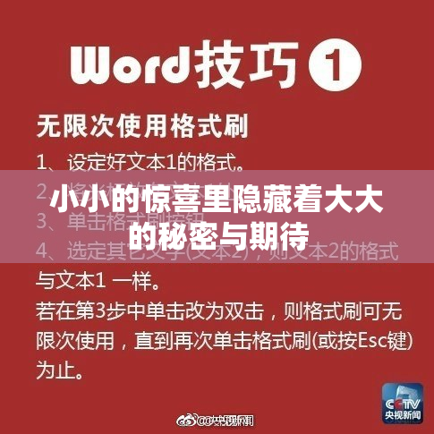 小小的惊喜里隐藏着大大的秘密与期待