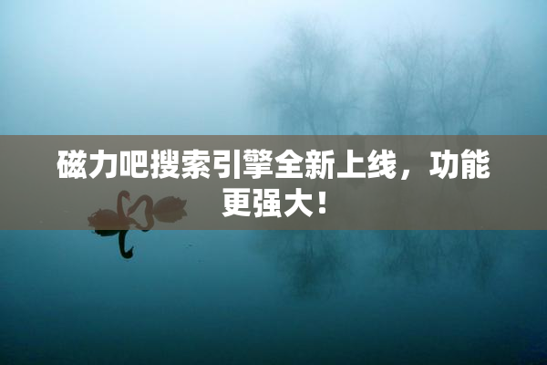 磁力吧搜索引擎全新上线，功能更强大！