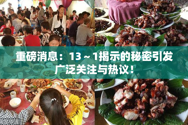 重磅消息：13～1揭示的秘密引发广泛关注与热议！
