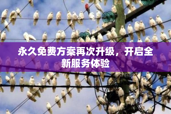 永久免费方案再次升级，开启全新服务体验