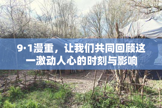 9·1漫重，让我们共同回顾这一激动人心的时刻与影响