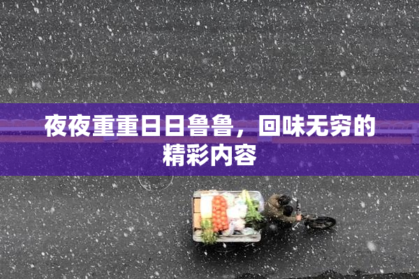 夜夜重重日日鲁鲁，回味无穷的精彩内容
